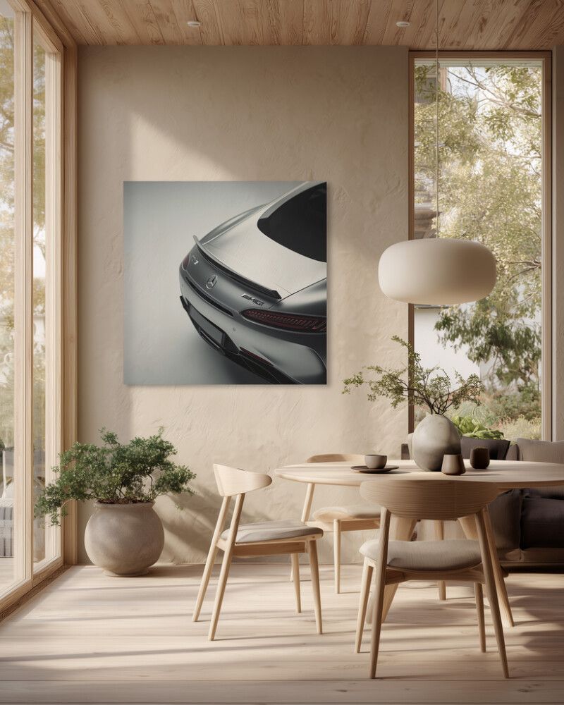 Hljóðvistarmynd sportbíll grár 1220x1220x20 mm InEx