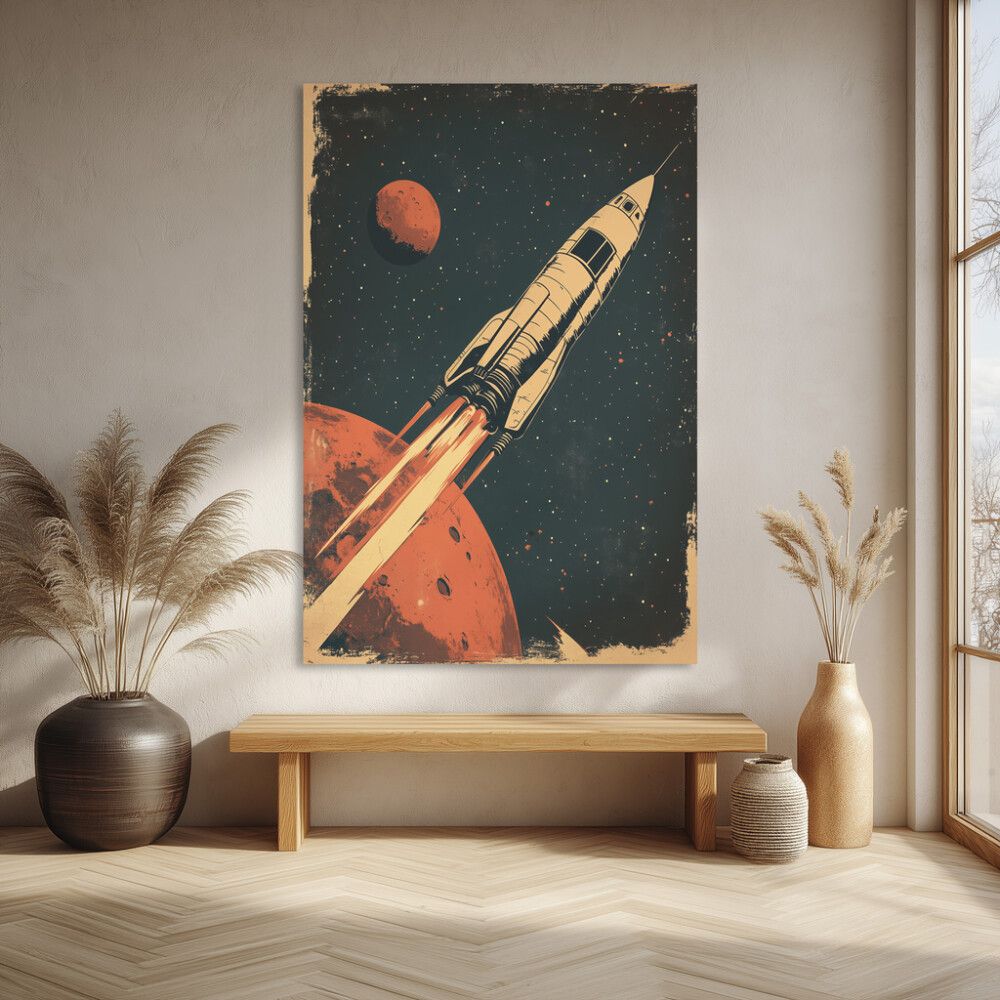 Hljóðvistarmynd geimskip 1220x1800x20 mm InEx