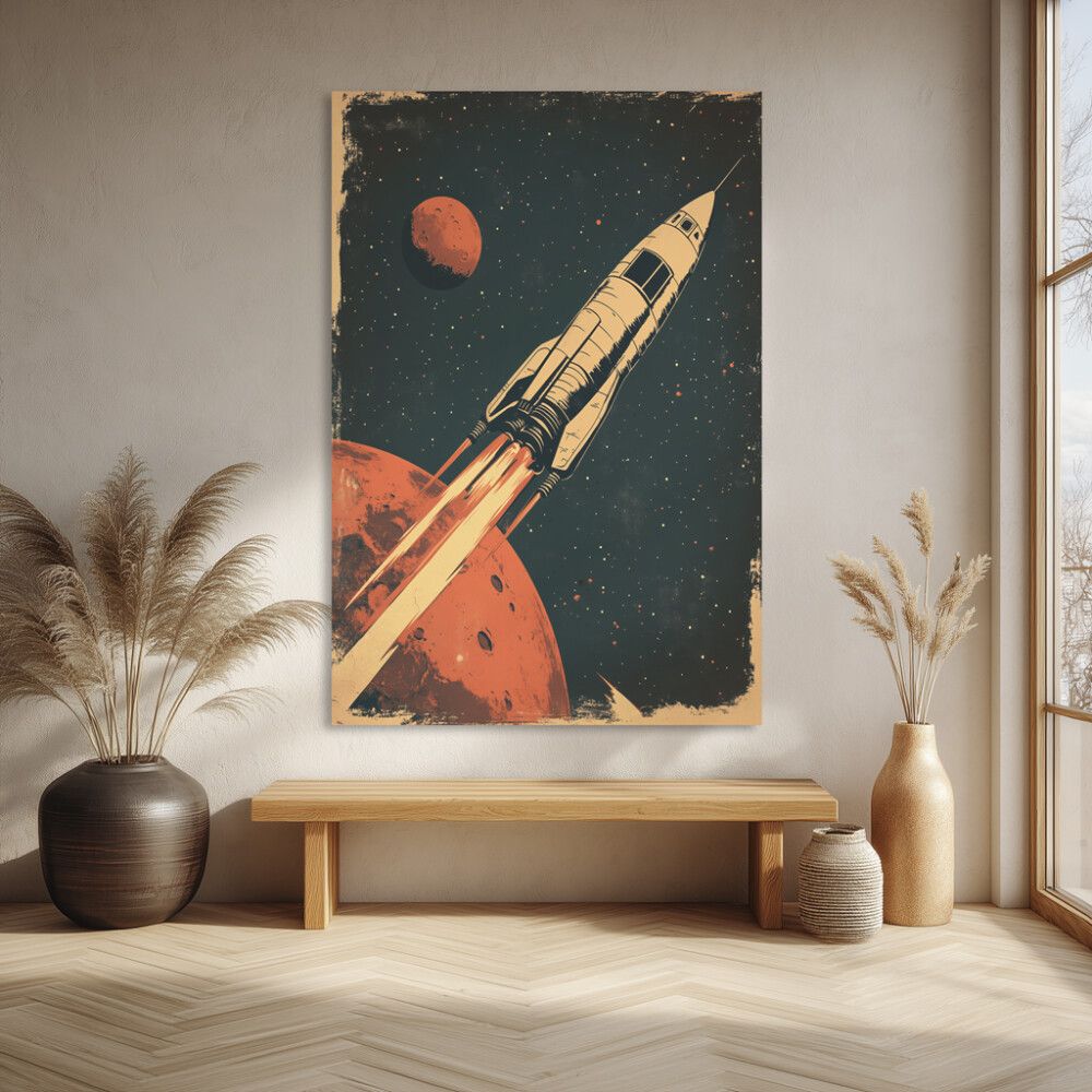 Hljóðvistarmynd geimskip 1220x1800x20 mm InEx