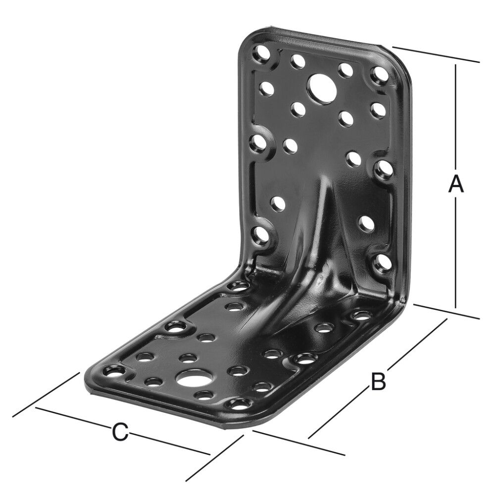 Vinkill styrktur 60x60x50mm Vormann svartur