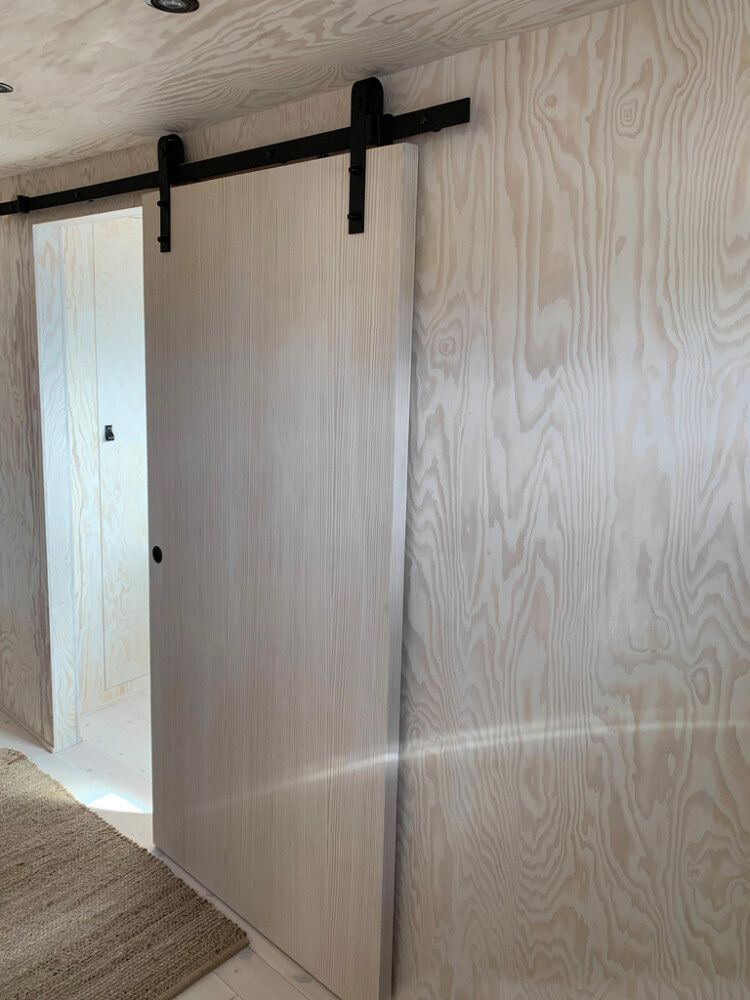 Rennihurðarbraut 200 cm Habo Retro svört