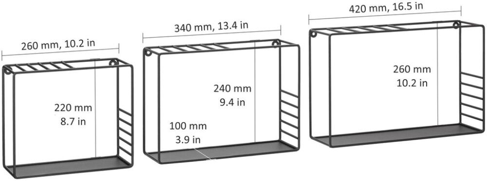 Hillusett 3 stk Dolle Lynn svart