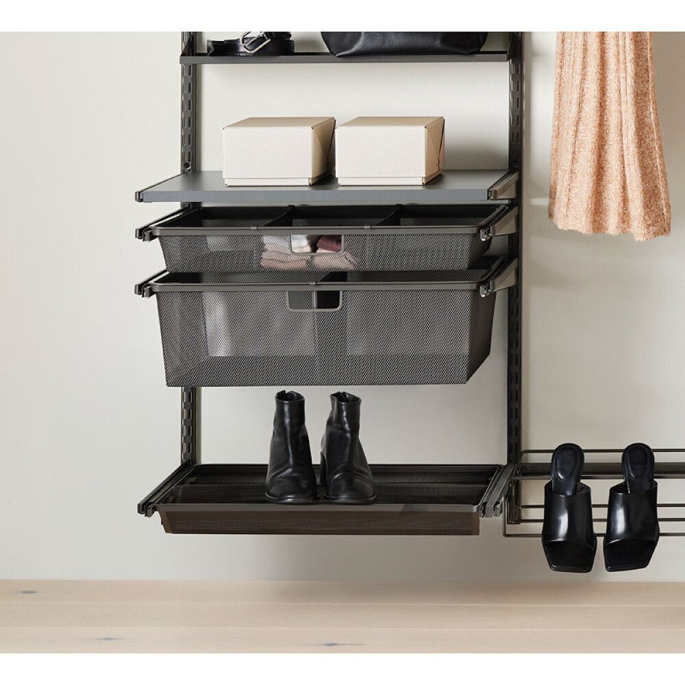 Skúffubraut fyrir grind 605x430x25 mm Elfa brún