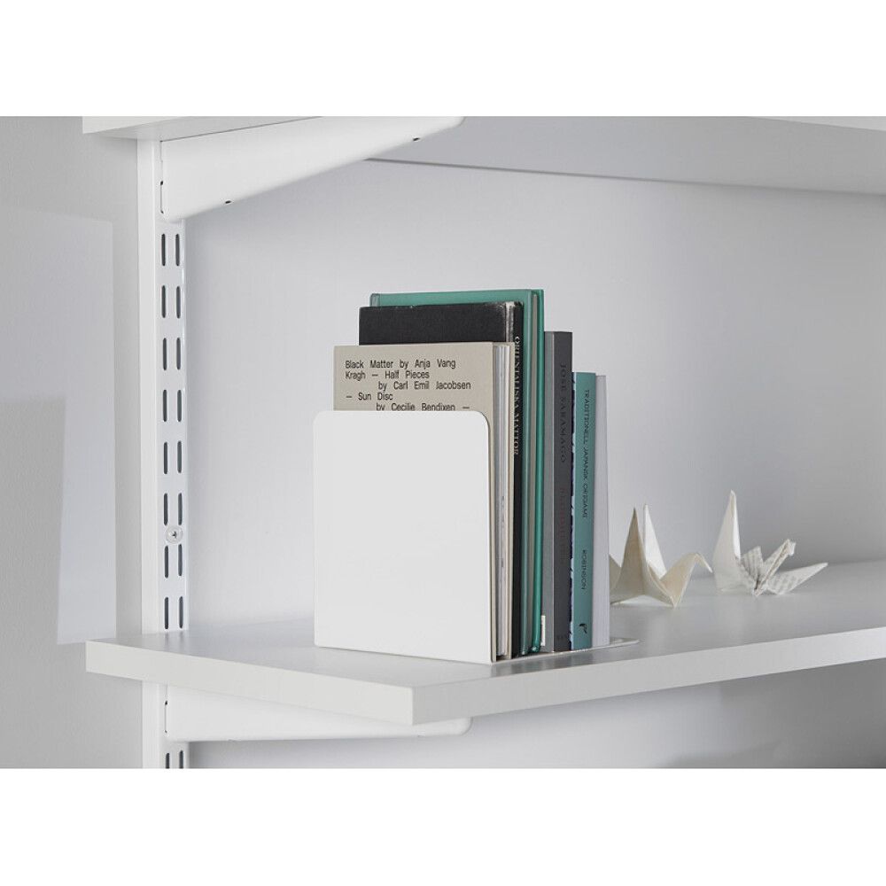 Bókastopp fyrir hillu 130 mm Elfa hvítur