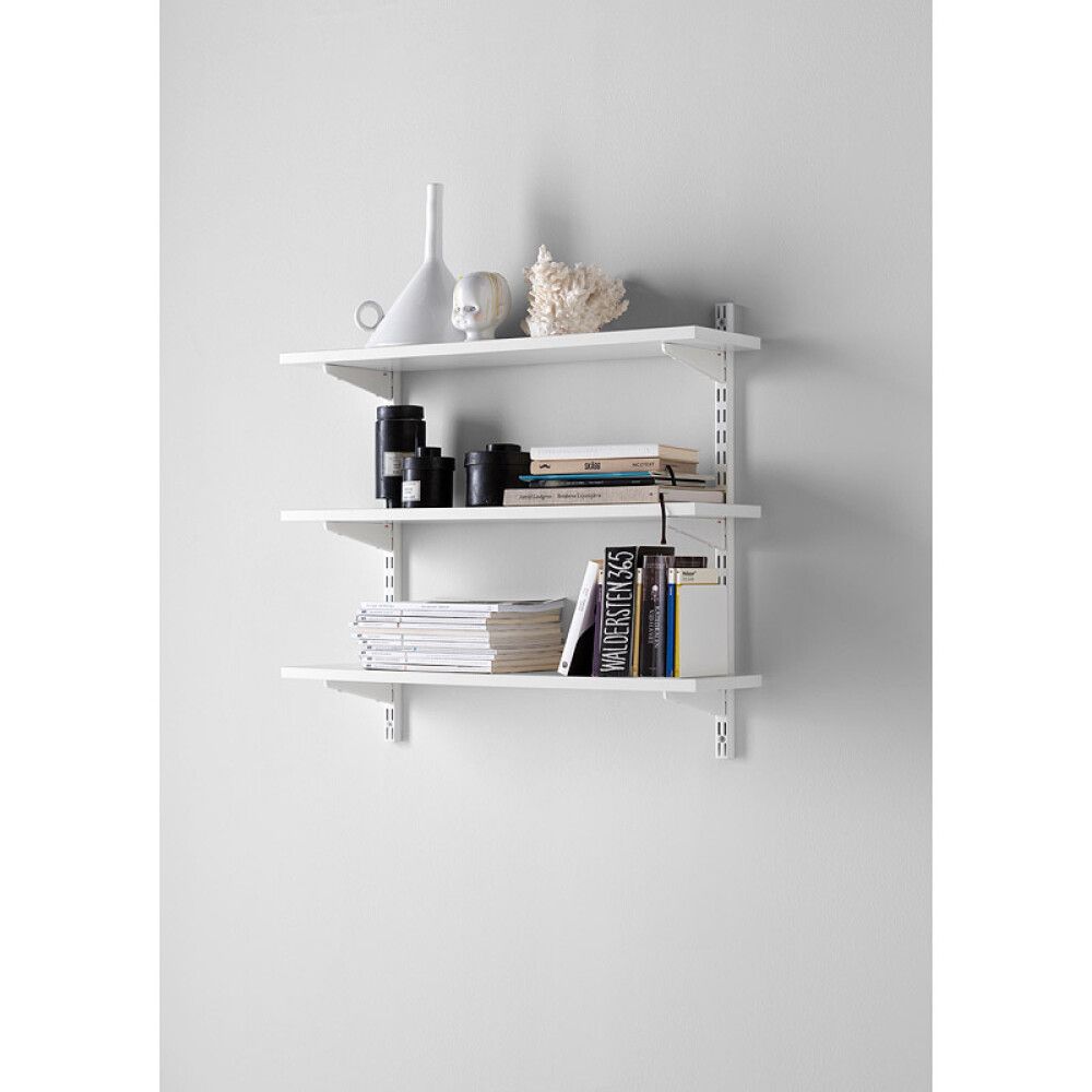 Bókastopp fyrir hillu 130 mm Elfa hvítur