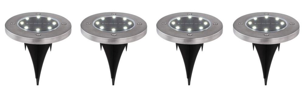 Garðljós með sólarsellu Globo Ø11,8cm 4stk