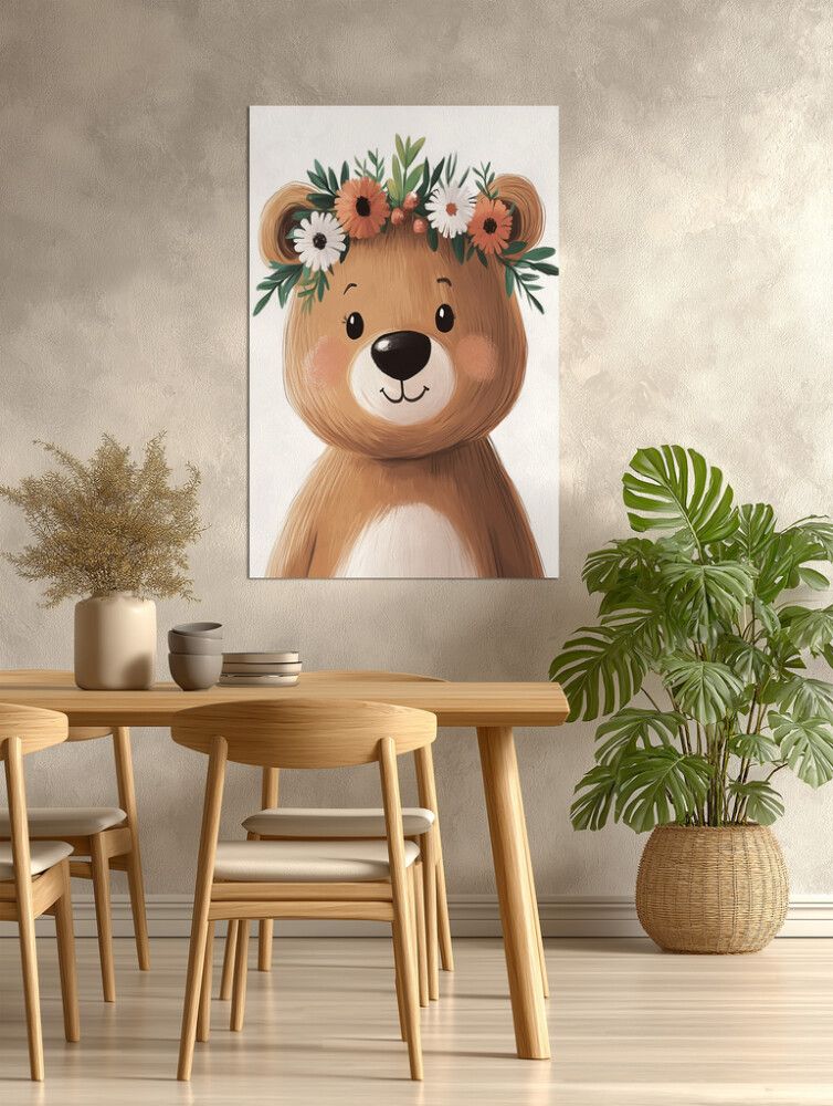 Hljóðvistarmynd björn brúnn 800x1220x20 mm InEx