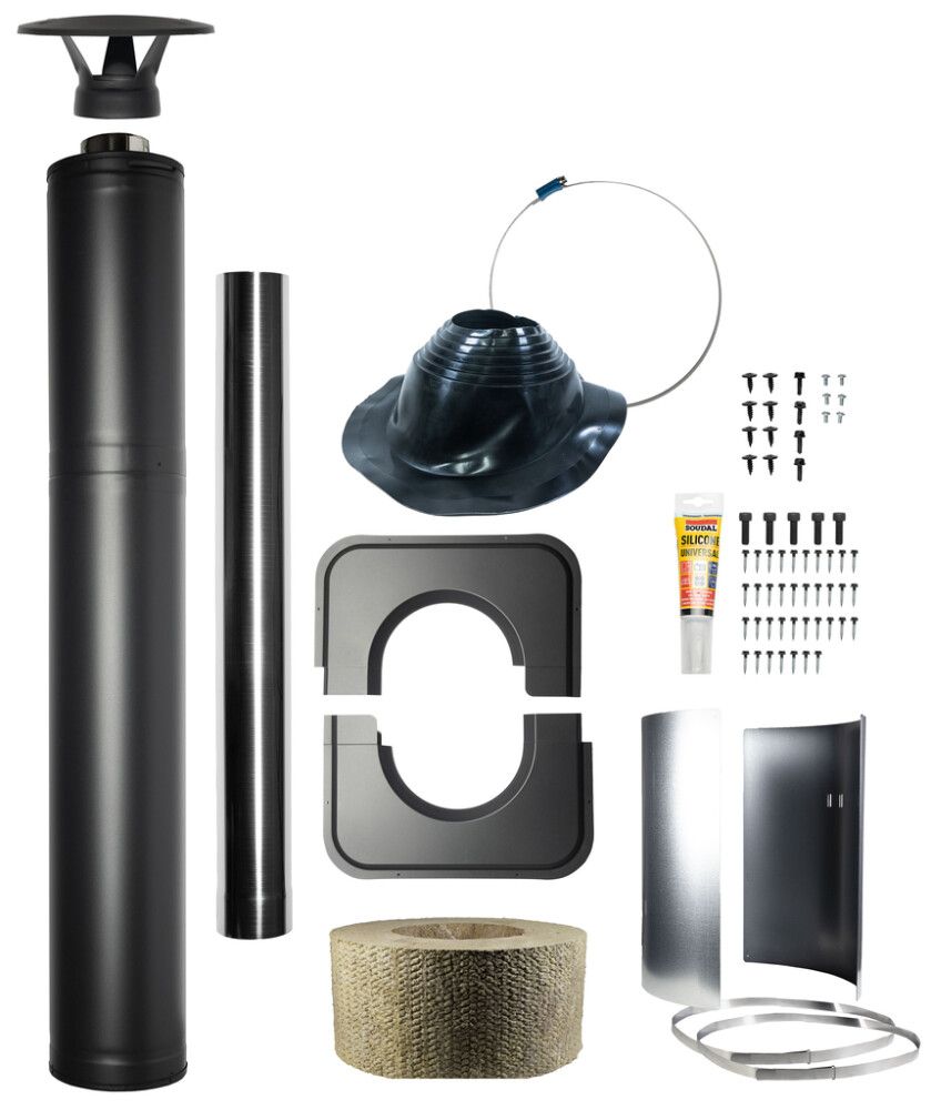 Reykrör 22x150 cm Harvia WHP1500 svart