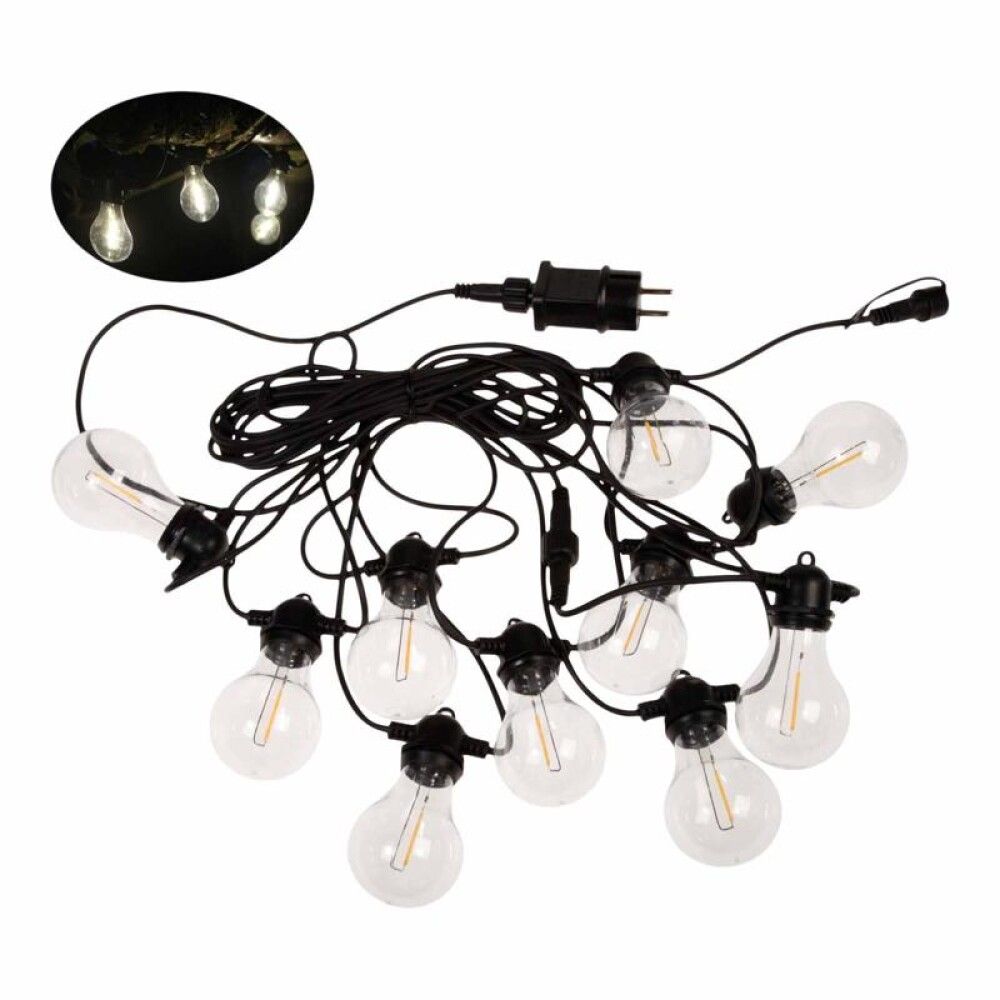 Ljósasería 10 LED perur 9,5m IP44