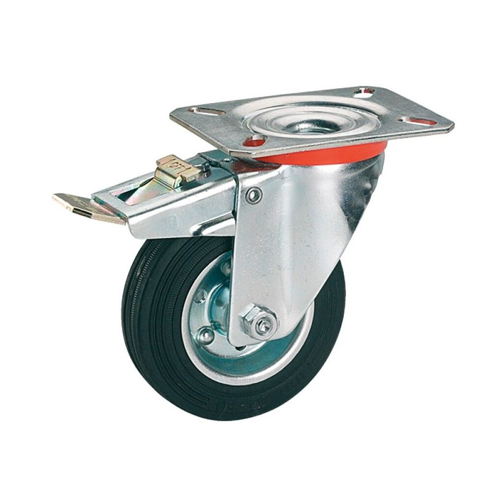 Snúningshjól með bremsu 125x37 mm Stabilit 100 kg