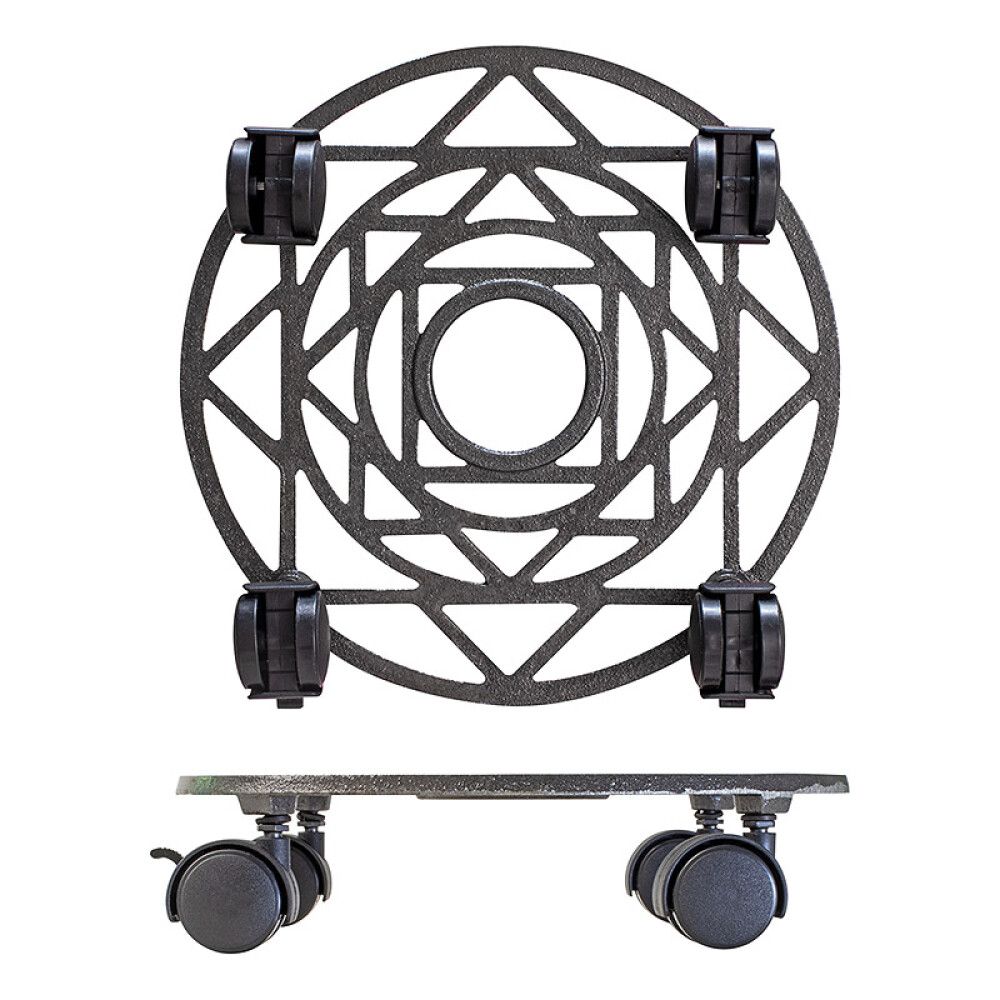 Rúllubretti fyrir blómapott 28,5cm 50kg ryð