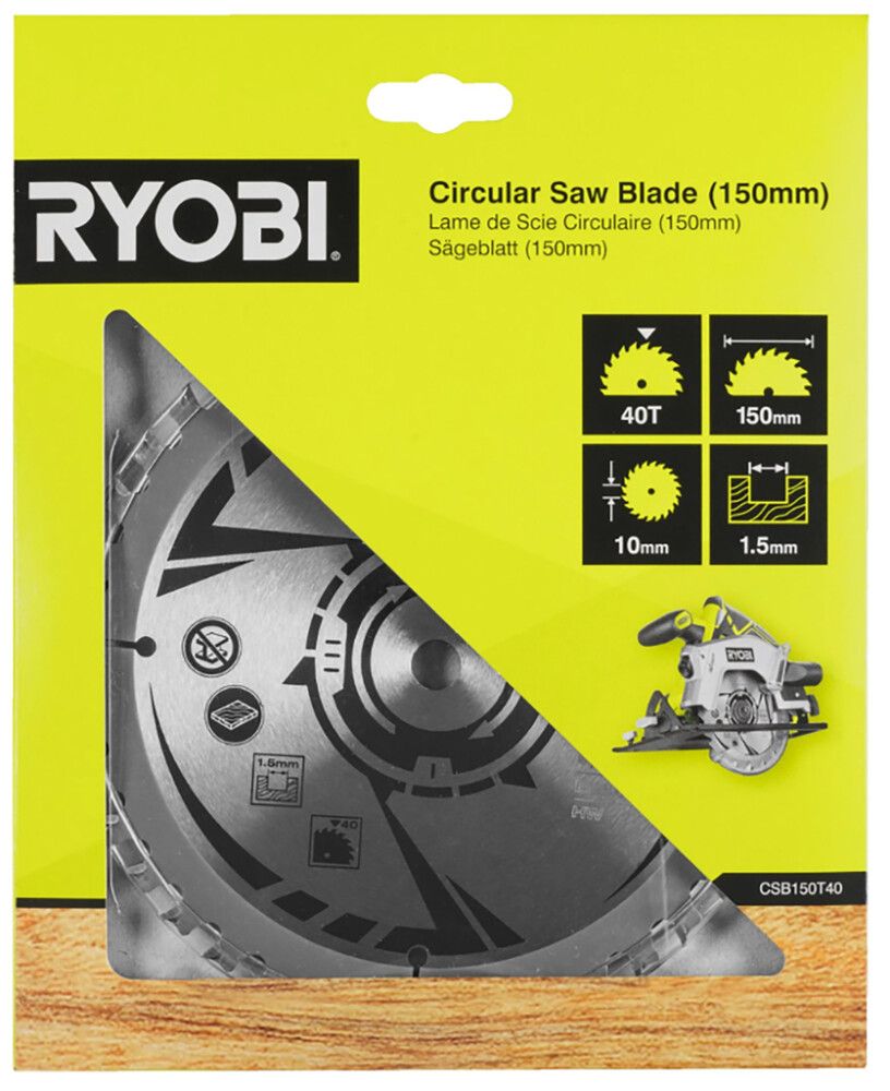 Hjólsagarblað 150x10mm Ryobi CSB150T40