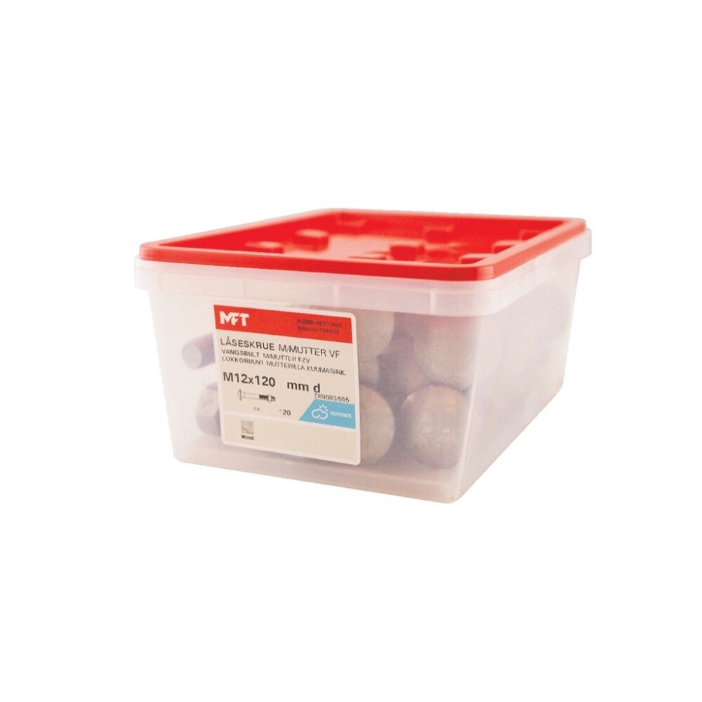 Borðaboltar með ró Ø12x120 mm 20 stk MFT HG