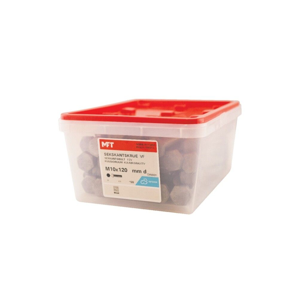 Boltar með legg Ø10x120 mm 50 stk MFT HG