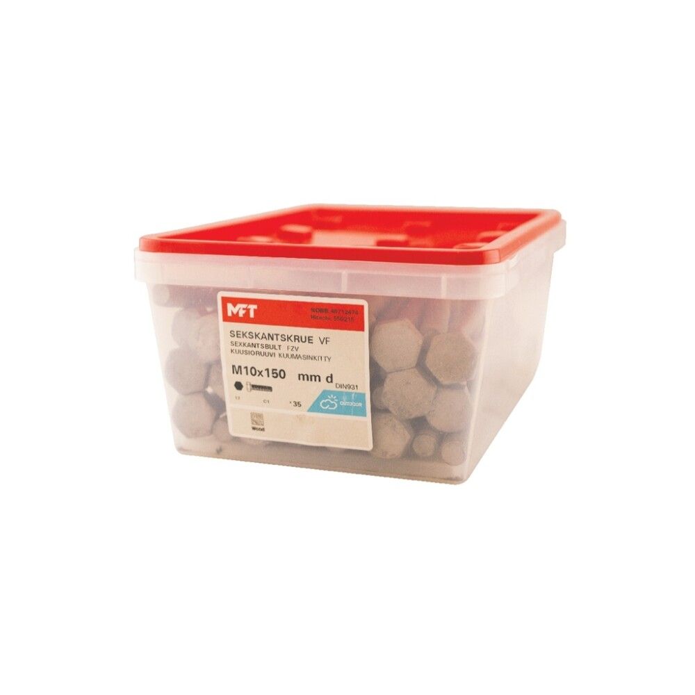Boltar með legg Ø10x150 mm 35 stk MFT HG