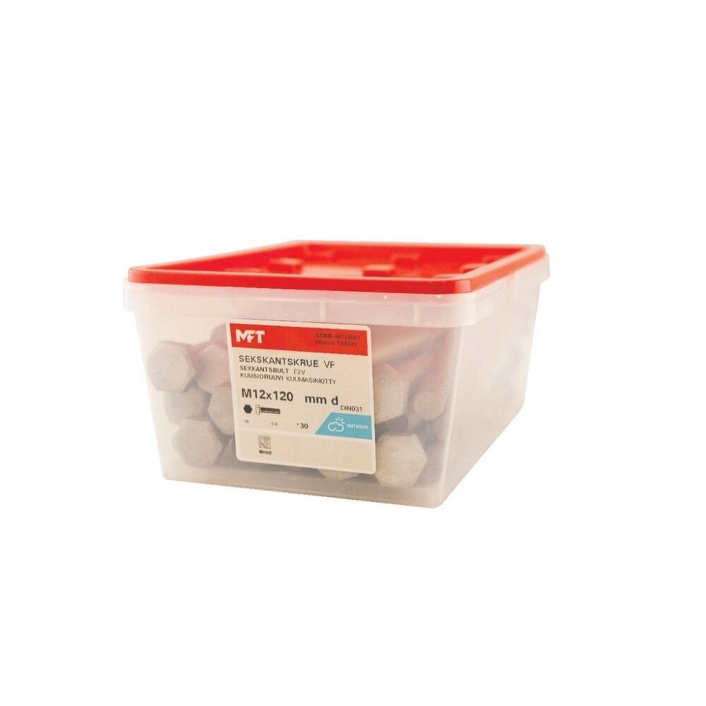 Boltar með legg Ø12x120 mm 30 stk MFT HG