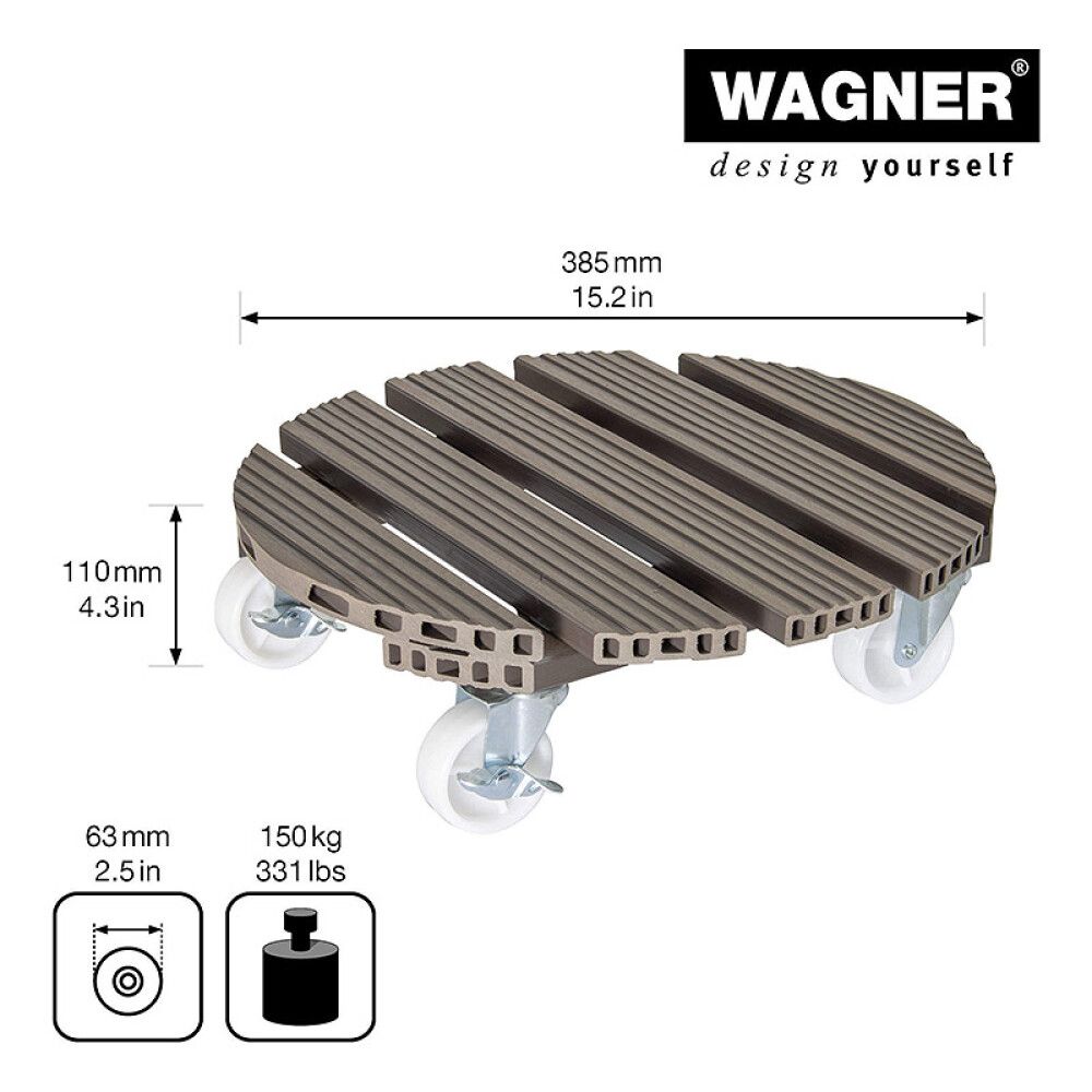 Rúllubretti multi 38,5cm 150kg harðplast