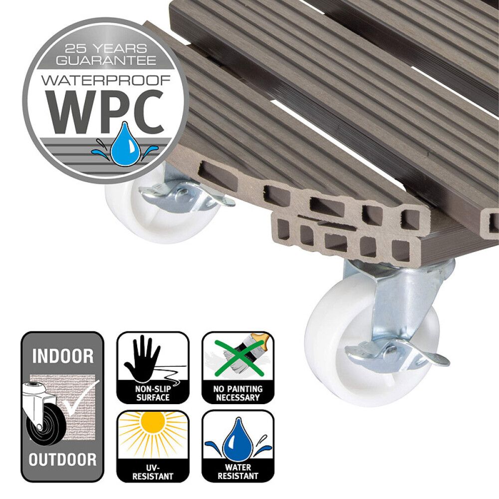 Rúllubretti multi 38,5cm 150kg harðplast