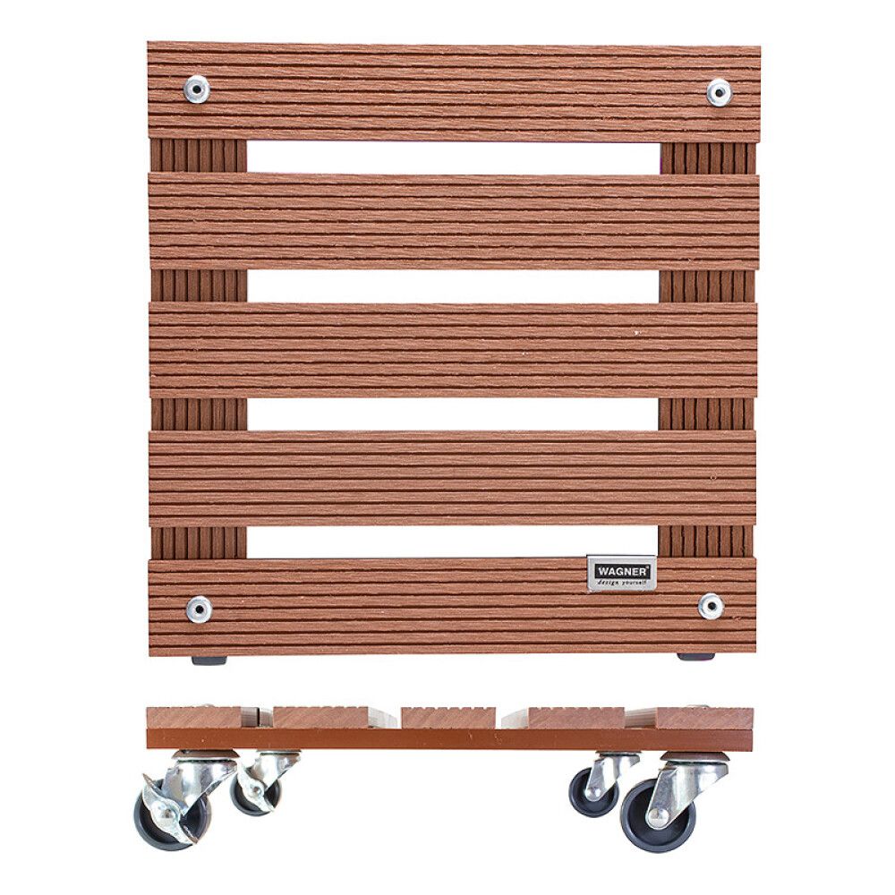 Rúllubretti fyrir blómapott 29cm 80kg brúnt