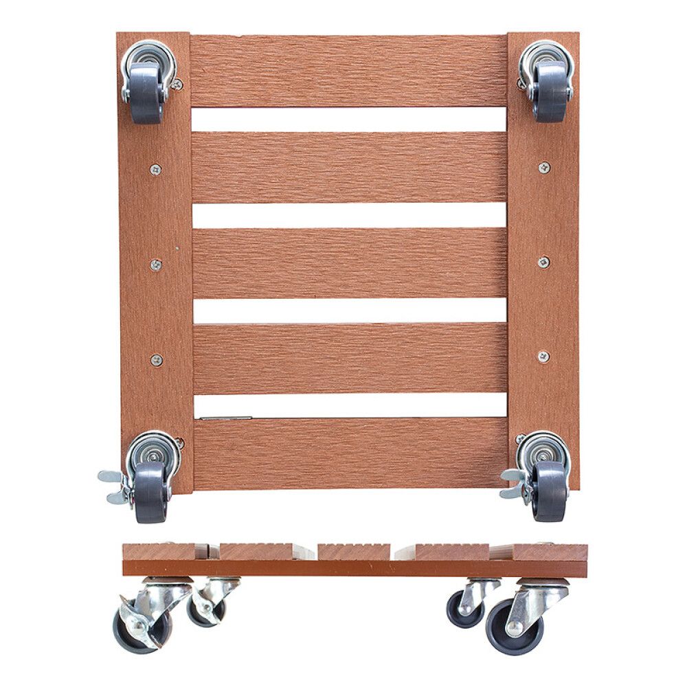 Rúllubretti fyrir blómapott 29cm 80kg brúnt