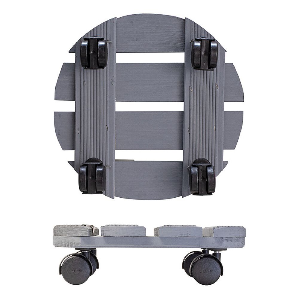 Rúllubretti fyrir blómapott 29cm 100kg grátt 