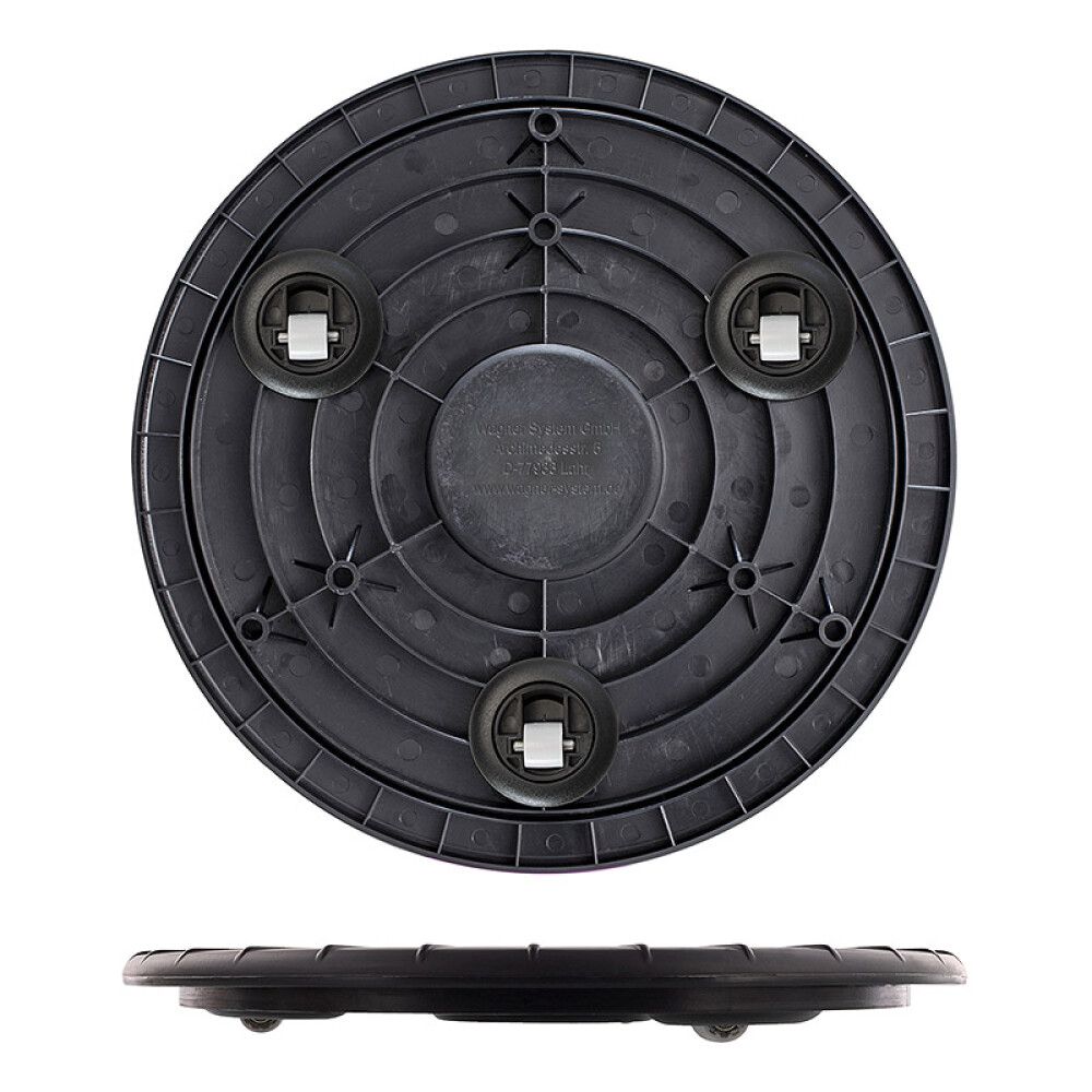 Rúllubretti fyrir blómapott 30cm 100kg svart