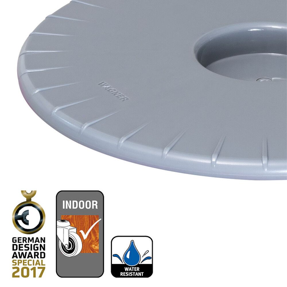 Rúllubretti fyrir blómapott 30cm 100kg grátt