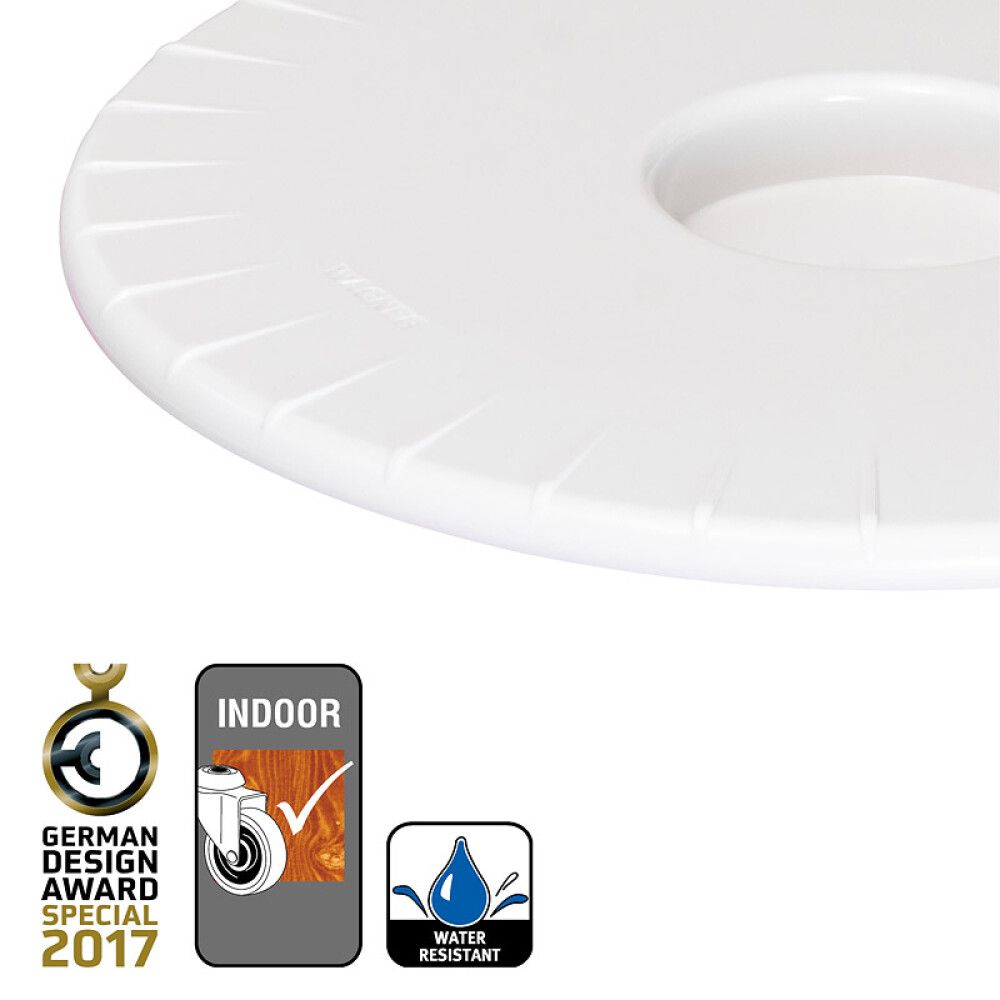 Rúllubretti fyrir blómapott 30cm 100kg hvítt