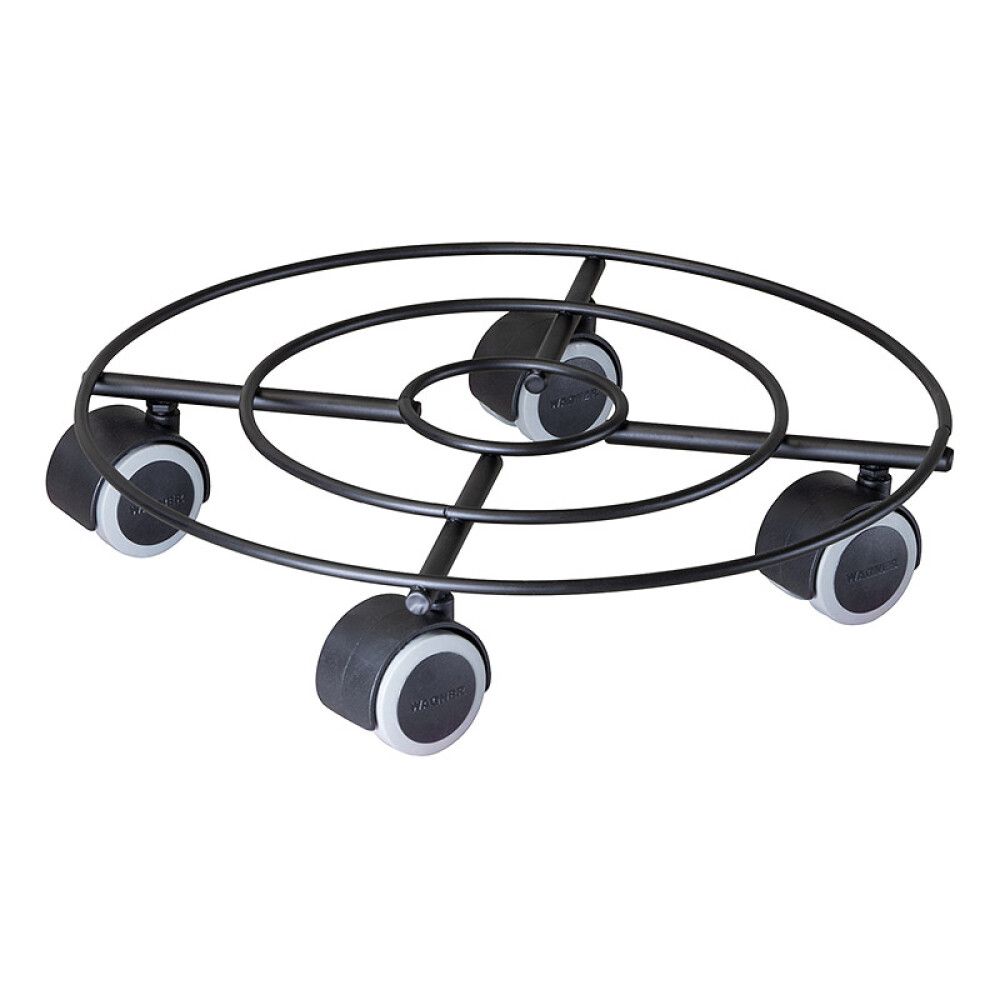 Rúllubretti fyrir blómapott 30cm 60kg svart