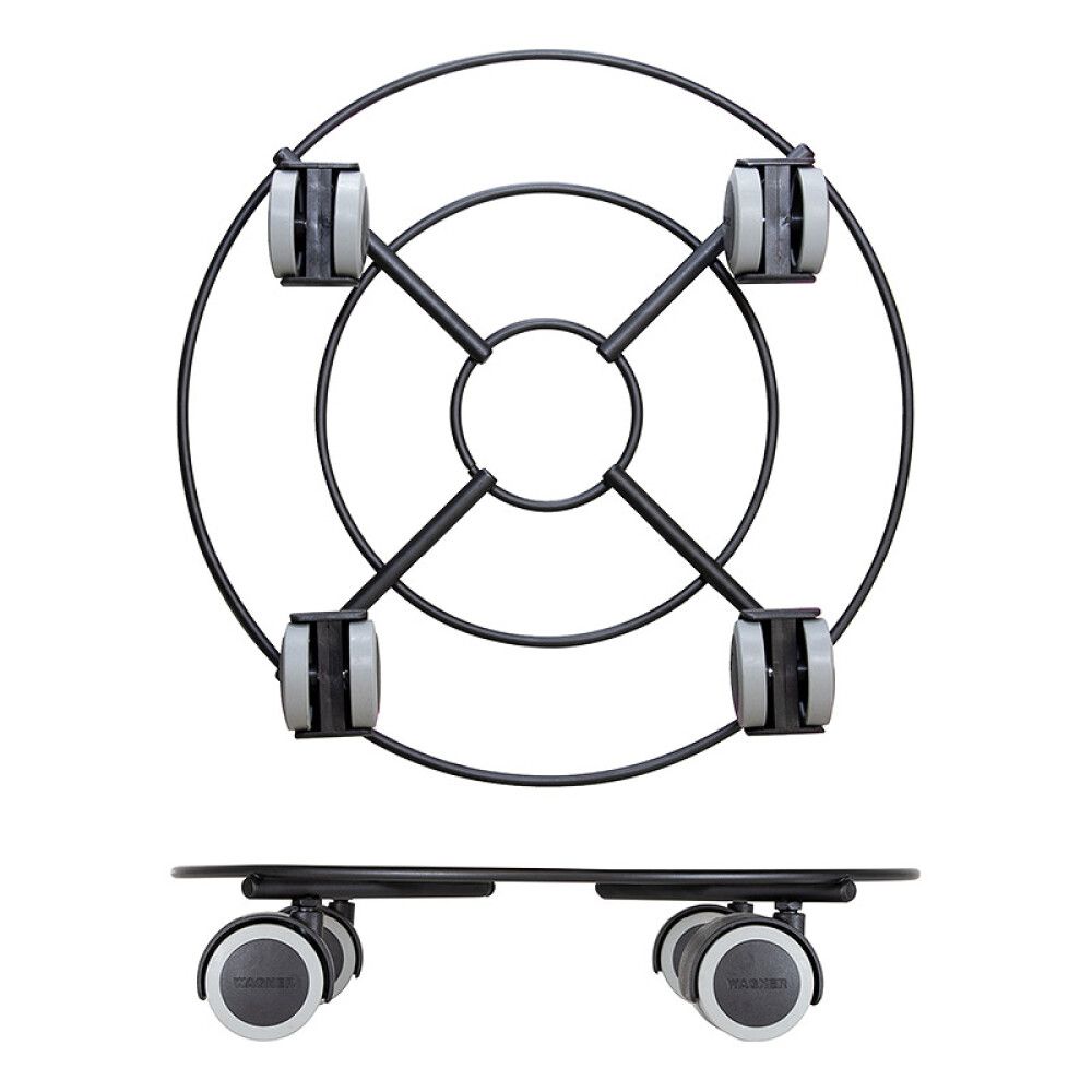 Rúllubretti fyrir blómapott 30cm 60kg svart