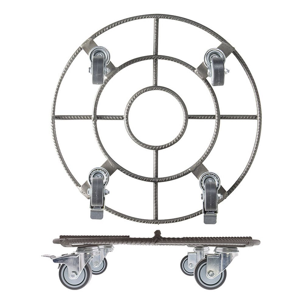 Rúllubretti fyrir blómapott 38cm 200kg stál