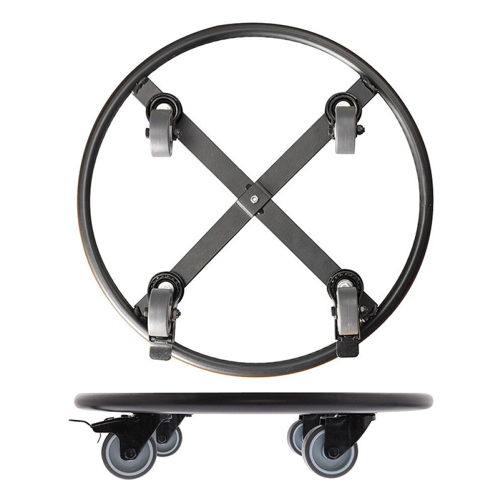 Rúllubretti fyrir blómapott 38cm 150kg svart