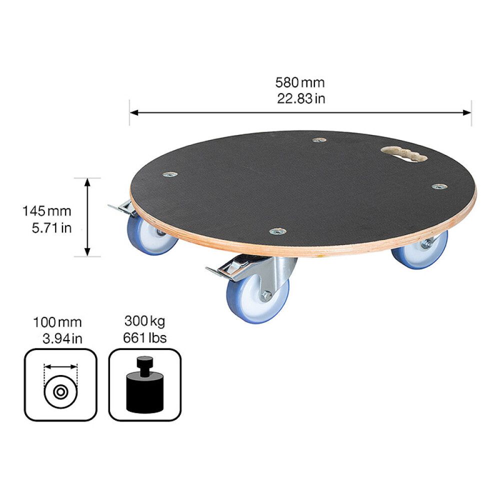 Rúllubretti multi 58cm 300kg Maxigrip