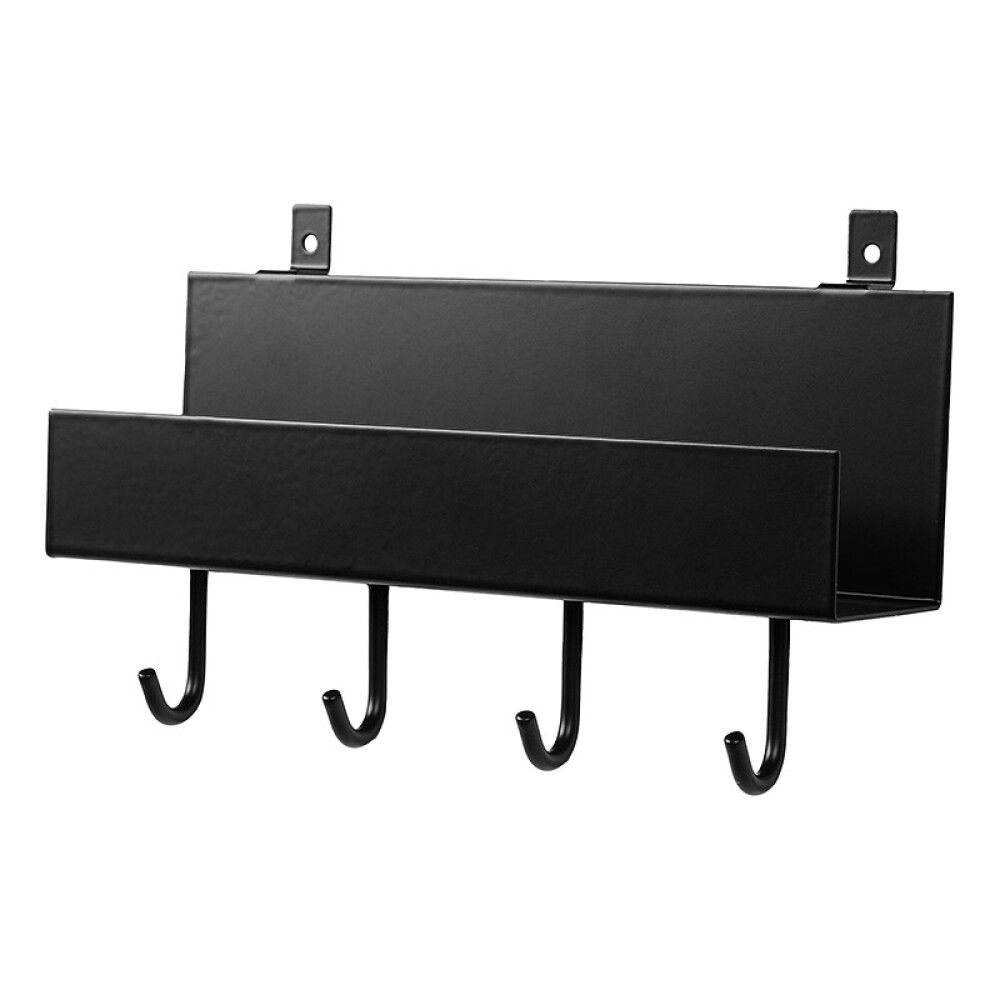 Hilla fyrir hljóðvistarplötu með 4 krókum 21,5cm svört