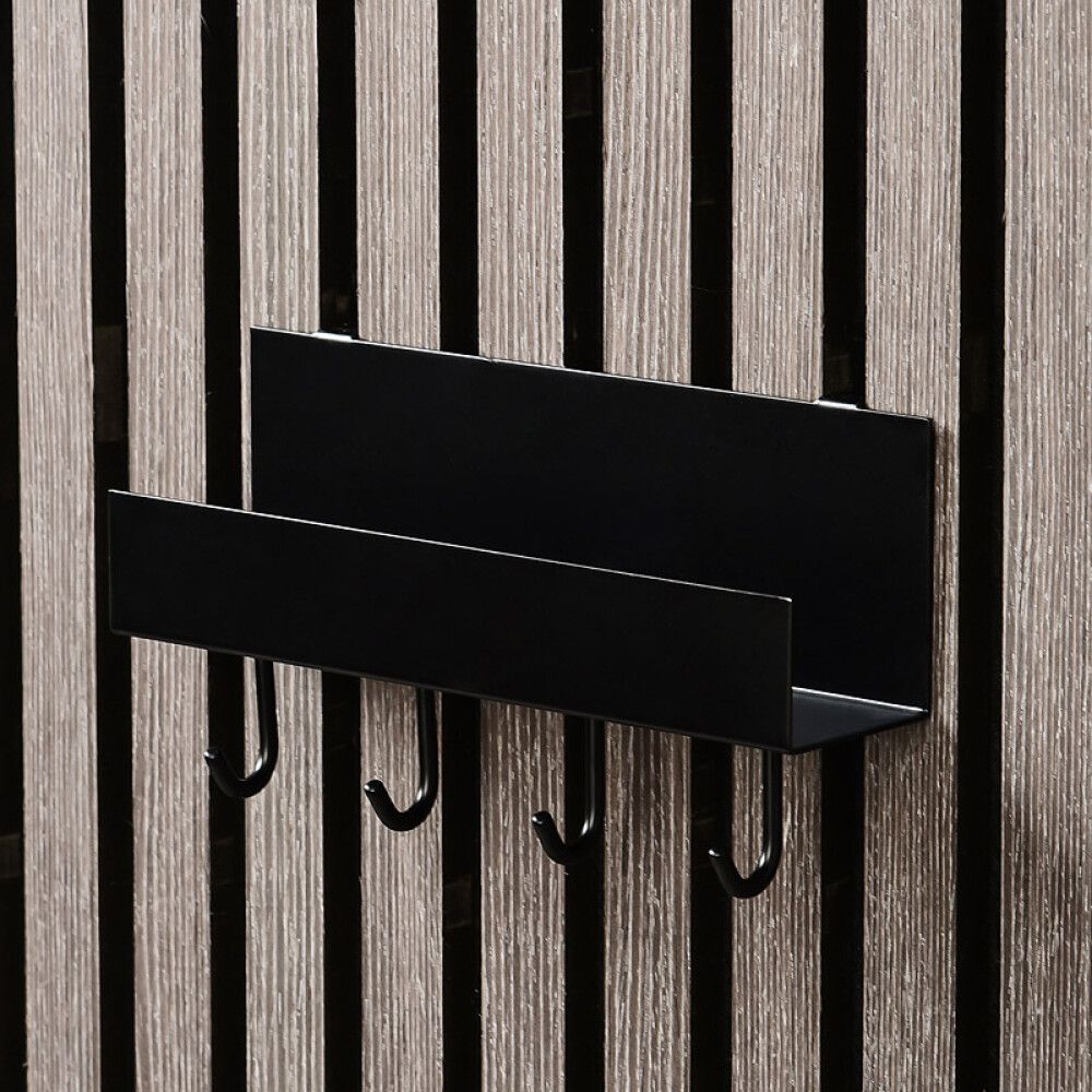 Hilla fyrir hljóðvistarplötu með 4 krókum 21,5cm svört