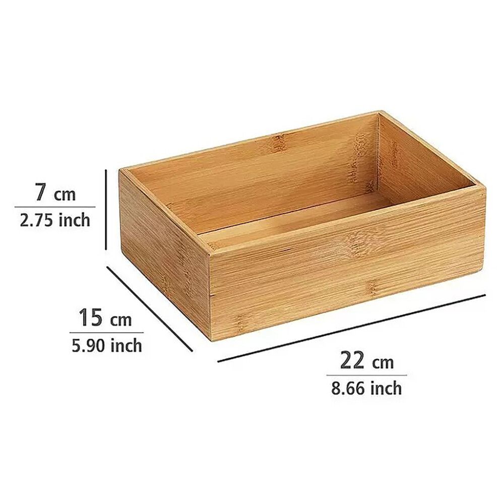 Geymslukassi bambus Wenko 22x15x7cm