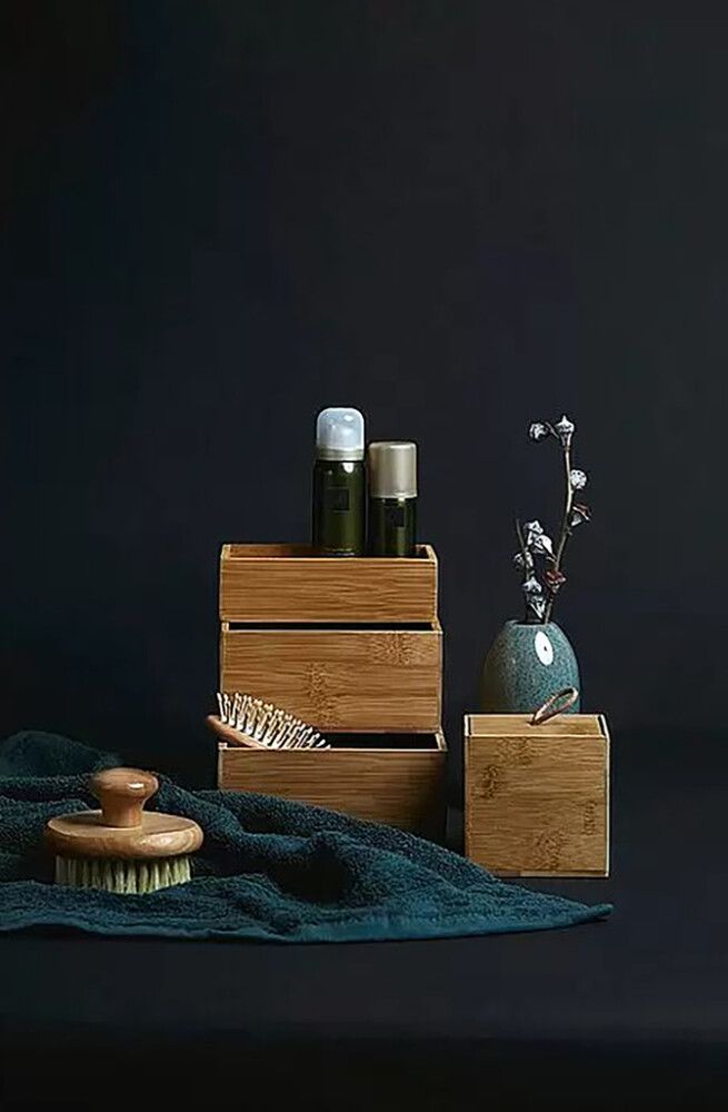 Geymslukassi bambus Wenko 22x15x7cm