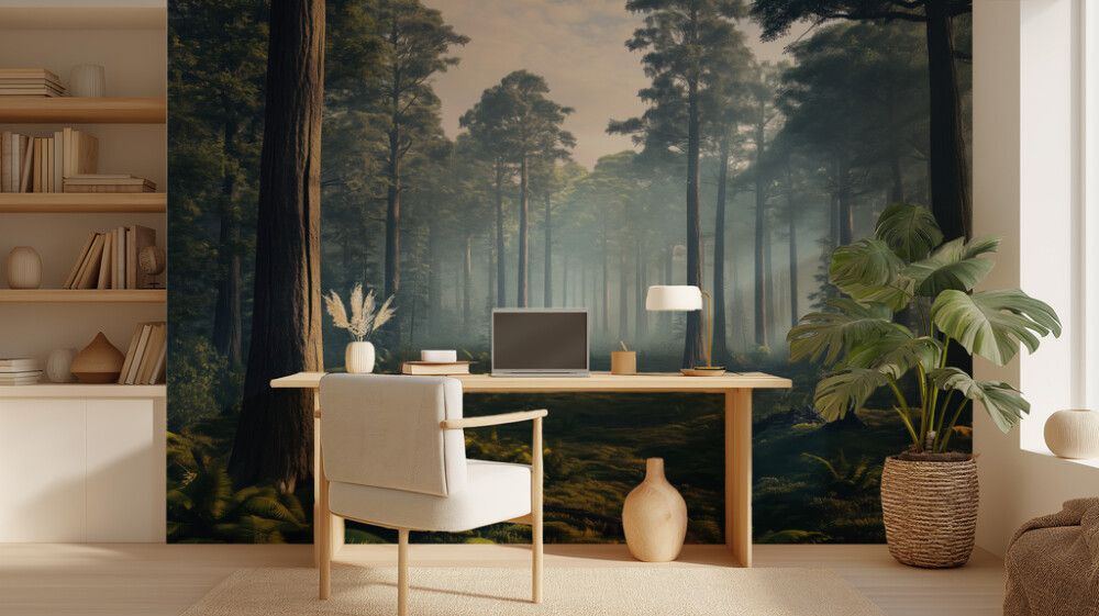 Hljóðvistarmynd landslag skógur 3600x2420x20 mm InEx