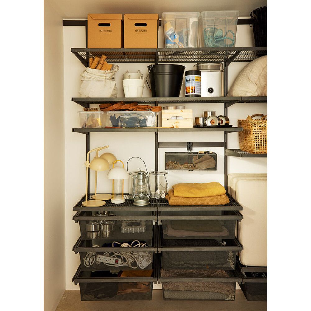 Karfa fyrir Elfa Garage+ kerfi 60x52 cm matt grár