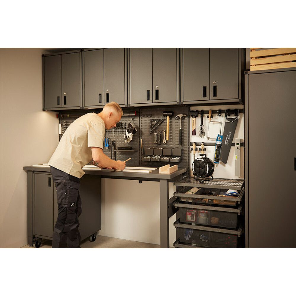 Karfa fyrir Elfa Garage+ kerfi 60x52 cm matt grár