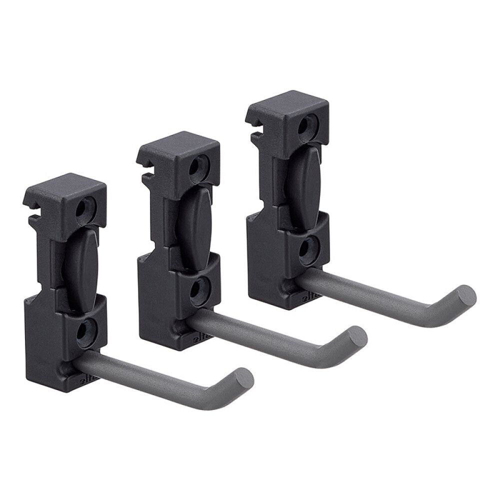 Krókur Elfa Garage+ 3stk matt grár