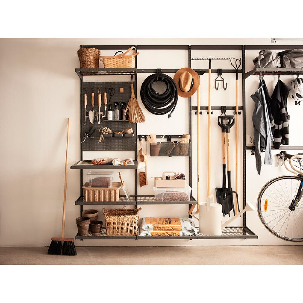 Krókur fyrir garðverkfæri L Elfa Garage+ matt grár