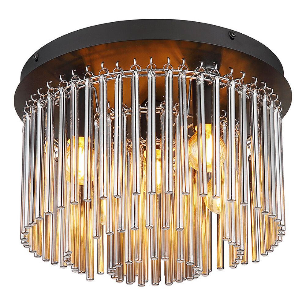 Loftljós 5xE14 Globo Gorley Ø32cm svart