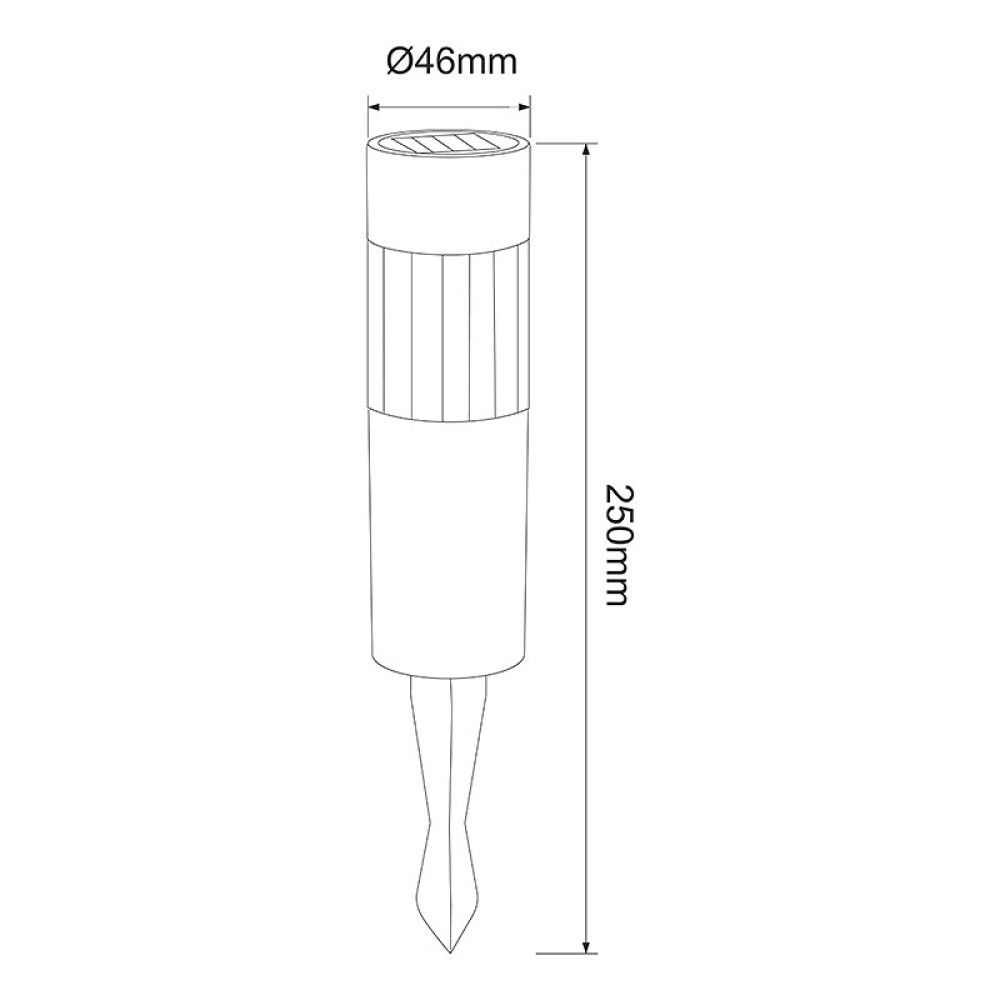 Garðljós með sólarsellu Globo Ø4,6cm 4stk