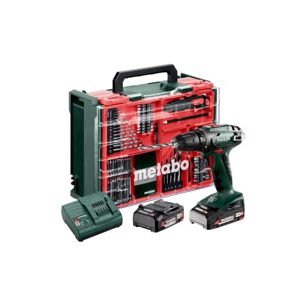 Borvélasett 18V 2x2Ah Metabo BS 18 L sett
