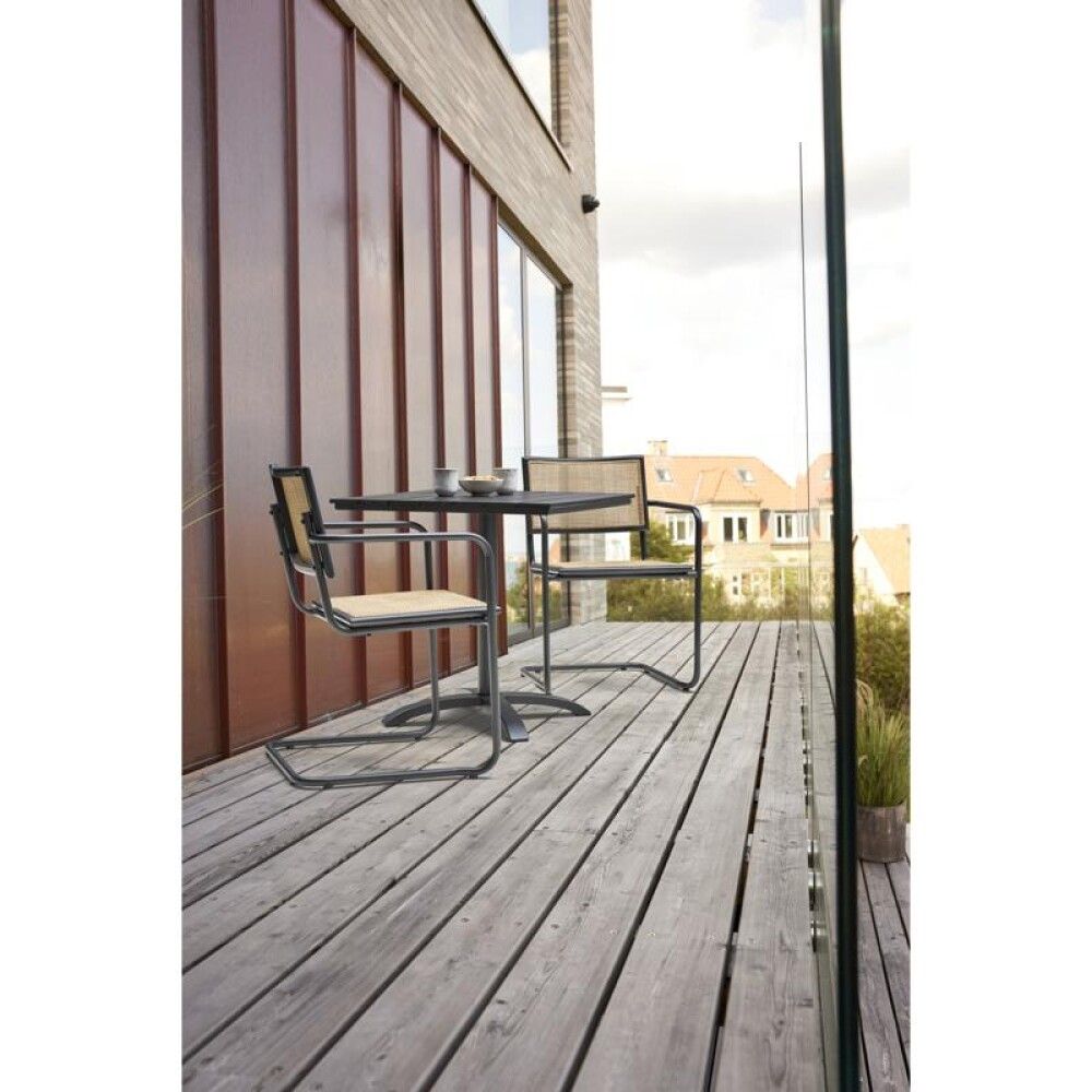 Garðborð 70x70cm Aya og 2 stólar Bo