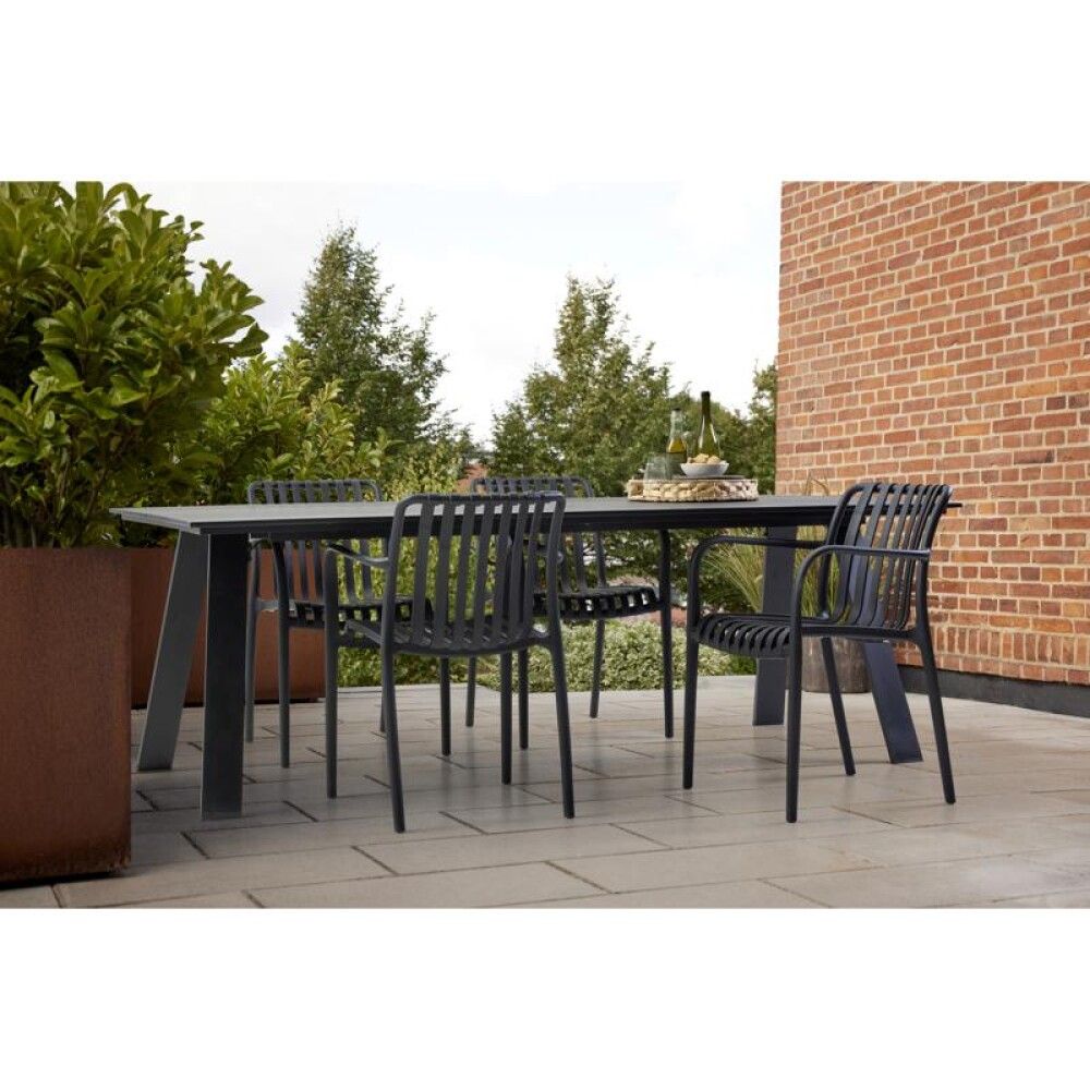 Garðborð 220x100cm Cathrine og 4 stólar Lea