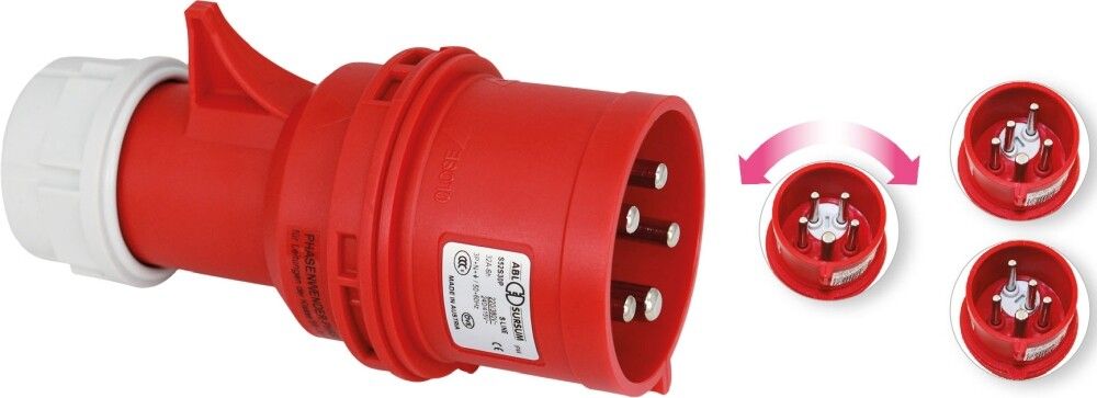 Kló fasasnú CEE 32A 5P IP44 Commel