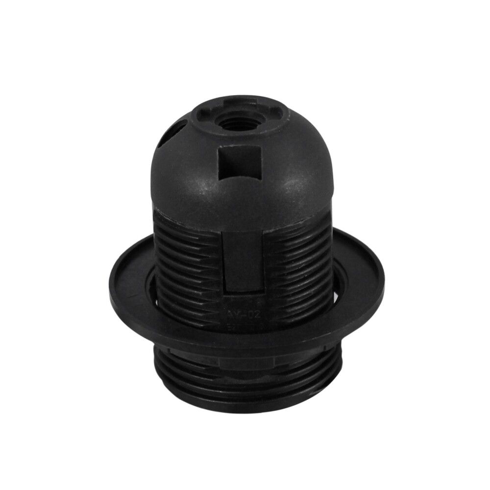 Perustæði E27 plast Commel svart