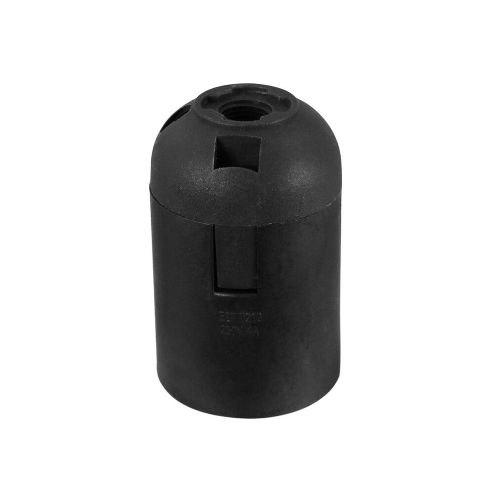 Perustæði E27 plast Commel svart